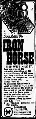Iron Horse advert 1970